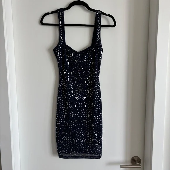 Windsor Rhinestone Mesh Bodycon Mini Dress - Picture 5 of 7